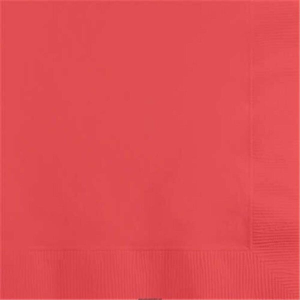 Omg Coral Beverage Napkins 3-Ply, 500PK OM74817